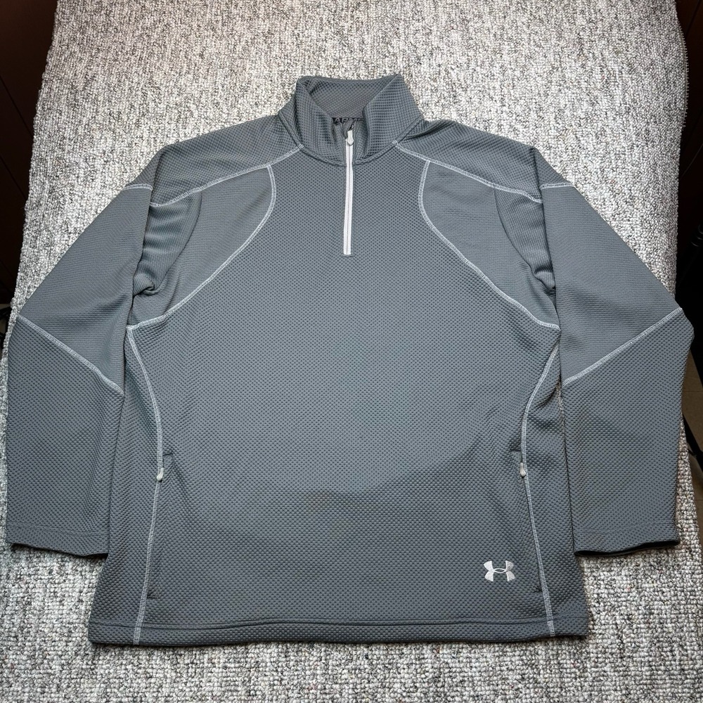 Under Armour Pullover Men XL Loose All Season 1/4 Zip Gray